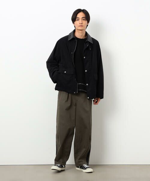 Purple&Yellow / パープルアンドイエロー ブルゾン | 衿素材切替ブルゾン | 詳細2