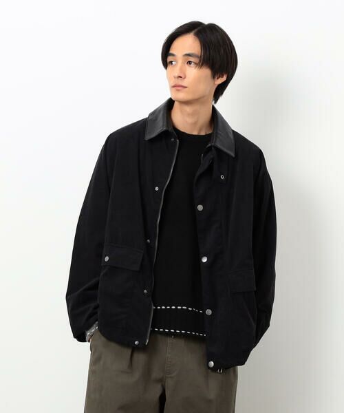 Purple&Yellow / パープルアンドイエロー ブルゾン | 衿素材切替ブルゾン | 詳細3