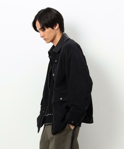 Purple&Yellow / パープルアンドイエロー ブルゾン | 衿素材切替ブルゾン | 詳細4