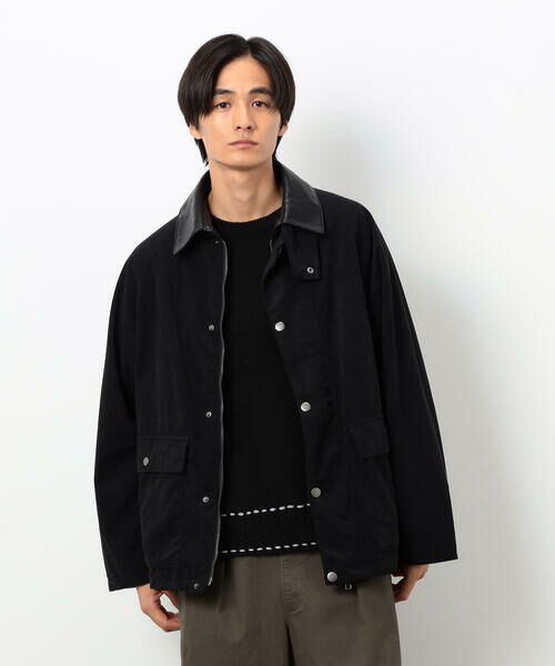 Purple&Yellow / パープルアンドイエロー ブルゾン | 衿素材切替ブルゾン | 詳細5