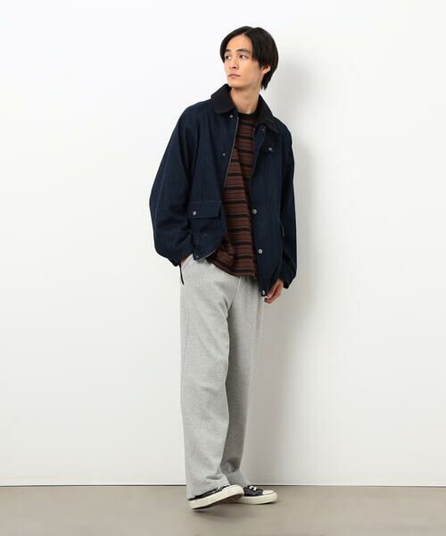 Purple&Yellow / パープルアンドイエロー ブルゾン | 衿素材切替ブルゾン | 詳細12