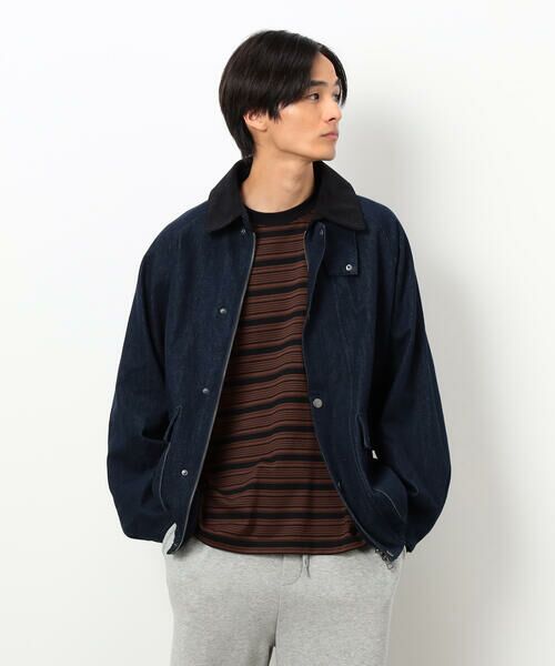 Purple&Yellow / パープルアンドイエロー ブルゾン | 衿素材切替ブルゾン | 詳細14