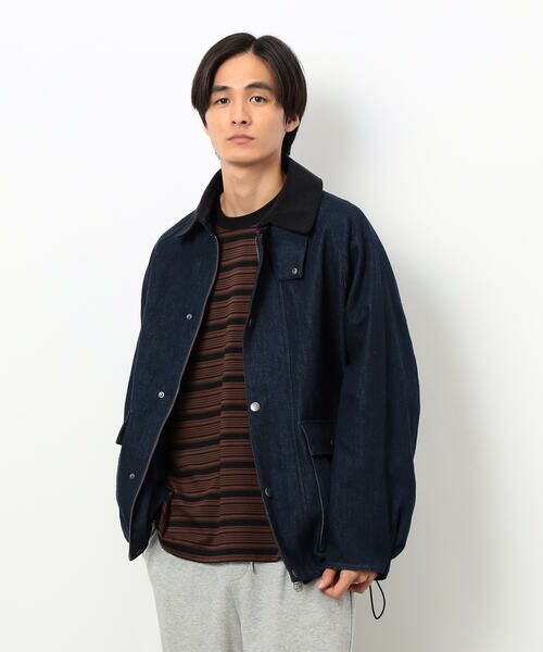 Purple&Yellow / パープルアンドイエロー ブルゾン | 衿素材切替ブルゾン | 詳細15