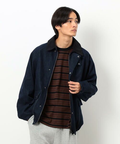 Purple&Yellow / パープルアンドイエロー ブルゾン | 衿素材切替ブルゾン | 詳細17