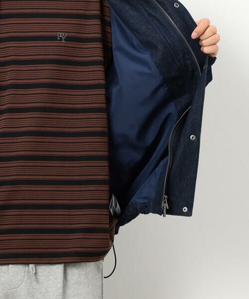 Purple&Yellow / パープルアンドイエロー ブルゾン | 衿素材切替ブルゾン | 詳細30