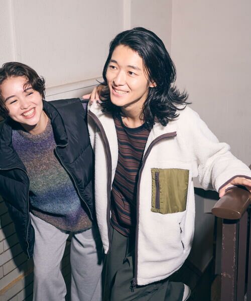 Purple&Yellow / パープルアンドイエロー ブルゾン | ボアフリースブルゾン | 詳細4