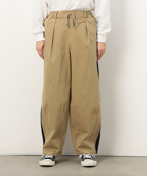 Purple&Yellow / パープルアンドイエロー その他パンツ | ストレッチツイル ワイドテーパード ラインパンツ | 詳細10