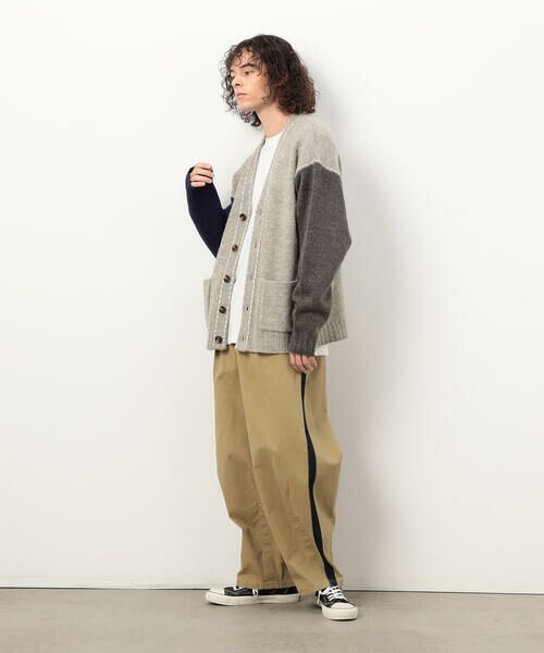 Purple&Yellow / パープルアンドイエロー その他パンツ | ストレッチツイル ワイドテーパード ラインパンツ | 詳細2