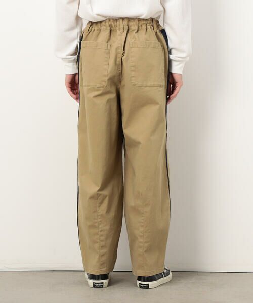 Purple&Yellow / パープルアンドイエロー その他パンツ | ストレッチツイル ワイドテーパード ラインパンツ | 詳細12