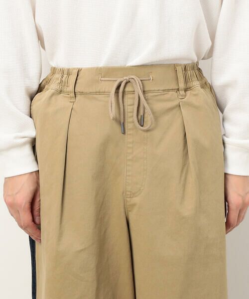 Purple&Yellow / パープルアンドイエロー その他パンツ | ストレッチツイル ワイドテーパード ラインパンツ | 詳細13