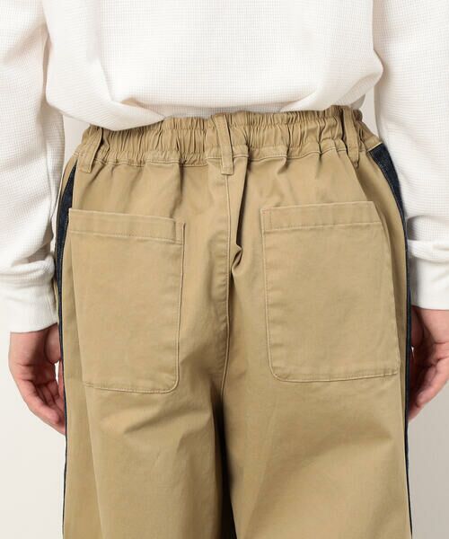 Purple&Yellow / パープルアンドイエロー その他パンツ | ストレッチツイル ワイドテーパード ラインパンツ | 詳細14