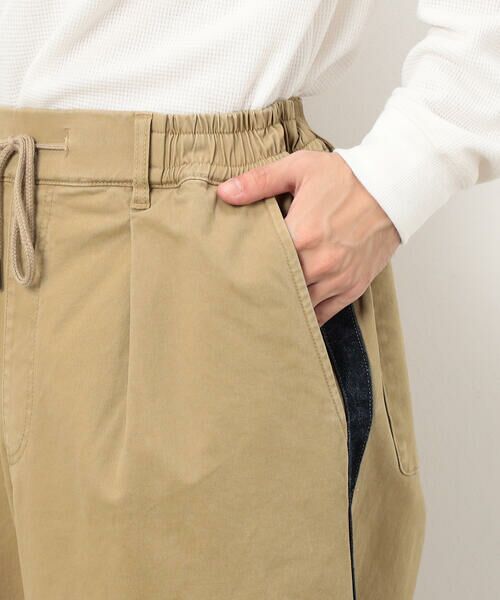 Purple&Yellow / パープルアンドイエロー その他パンツ | ストレッチツイル ワイドテーパード ラインパンツ | 詳細15