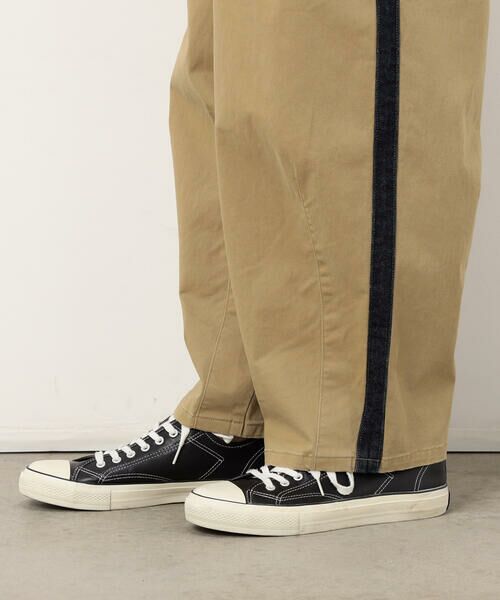 Purple&Yellow / パープルアンドイエロー その他パンツ | ストレッチツイル ワイドテーパード ラインパンツ | 詳細16