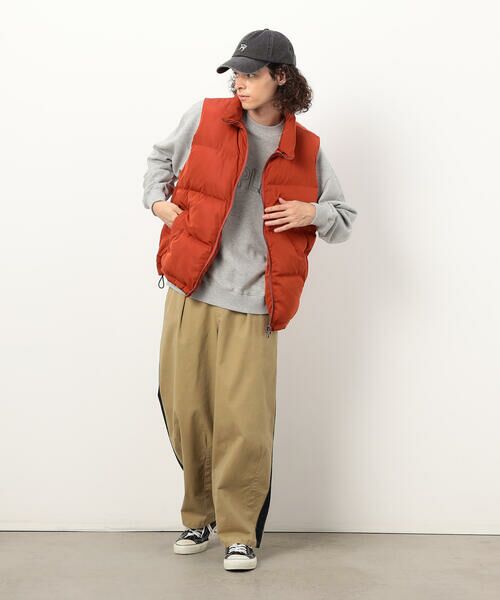 Purple&Yellow / パープルアンドイエロー その他パンツ | ストレッチツイル ワイドテーパード ラインパンツ | 詳細5