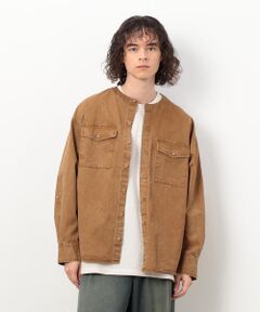 Purple&Yellow / パープルアンドイエロー シャツ・ブラウス | 硫化ツイルブリーチクルーネック ワークシャツ