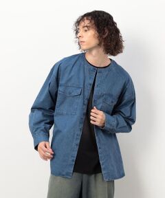 Purple&Yellow / パープルアンドイエロー シャツ・ブラウス | 硫化ツイルブリーチクルーネック ワークシャツ