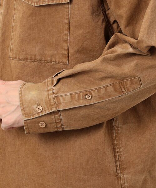 Purple&Yellow / パープルアンドイエロー シャツ・ブラウス | 硫化ツイルブリーチクルーネック ワークシャツ | 詳細12