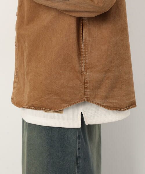 Purple&Yellow / パープルアンドイエロー シャツ・ブラウス | 硫化ツイルブリーチクルーネック ワークシャツ | 詳細14