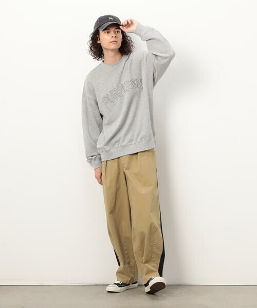 Purple&Yellow / パープルアンドイエロー カットソー | 立体刺繍裏毛 プルオーバー | 詳細2