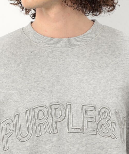 Purple&Yellow / パープルアンドイエロー カットソー | 立体刺繍裏毛 プルオーバー | 詳細14