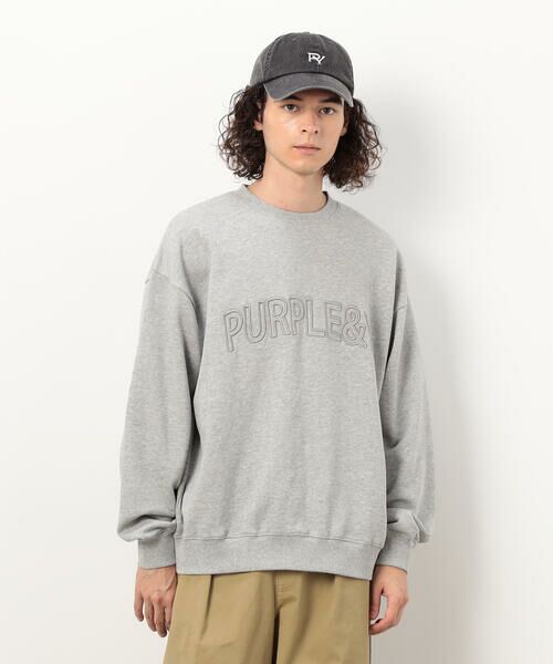 Purple&Yellow / パープルアンドイエロー カットソー | 立体刺繍裏毛 プルオーバー | 詳細6