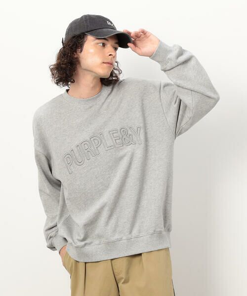 Purple&Yellow / パープルアンドイエロー カットソー | 立体刺繍裏毛 プルオーバー | 詳細7