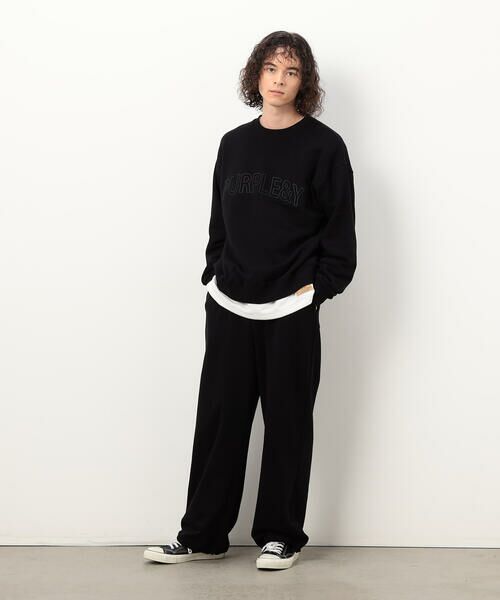 Purple&Yellow / パープルアンドイエロー カットソー | 立体刺繍裏毛 プルオーバー | 詳細17