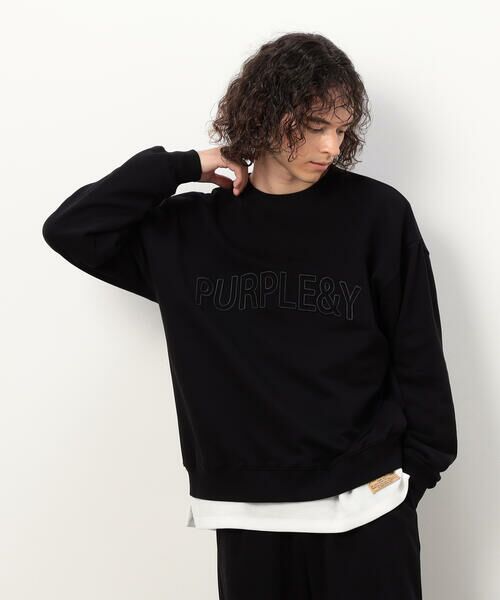 Purple&Yellow / パープルアンドイエロー カットソー | 立体刺繍裏毛 プルオーバー | 詳細23