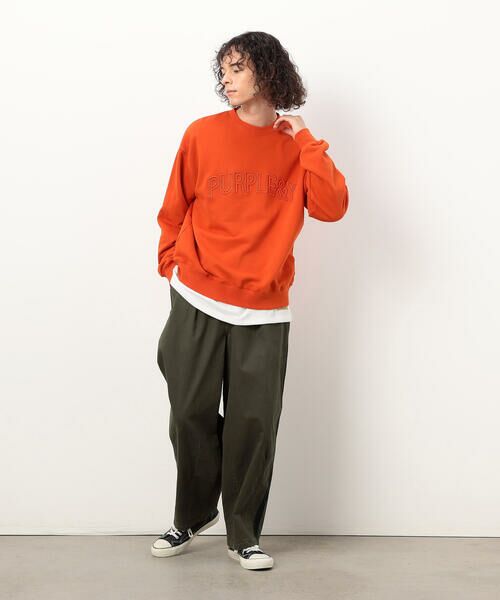 Purple&Yellow / パープルアンドイエロー カットソー | 立体刺繍裏毛 プルオーバー | 詳細24