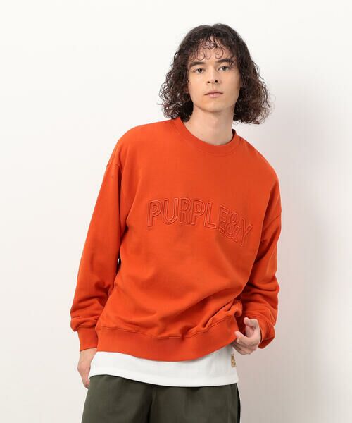 Purple&Yellow / パープルアンドイエロー カットソー | 立体刺繍裏毛 プルオーバー | 詳細30