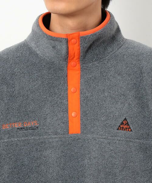 Purple&Yellow / パープルアンドイエロー カットソー | フリースプルオーバー | 詳細8