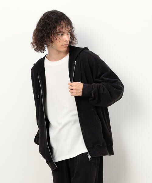 Purple&Yellow / パープルアンドイエロー パーカー | フロスト加工裏毛 パーカ | 詳細4