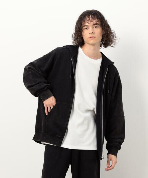 Purple&Yellow / パープルアンドイエロー パーカー | フロスト加工裏毛 パーカ | 詳細5