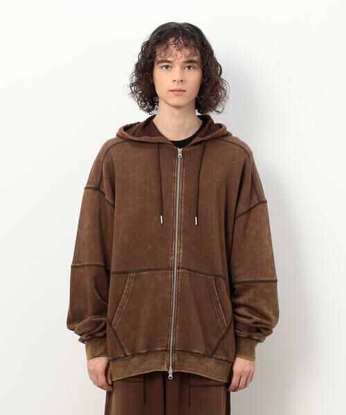 Purple&Yellow / パープルアンドイエロー パーカー | フロスト加工裏毛 パーカ | 詳細12