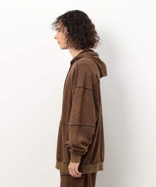 Purple&Yellow / パープルアンドイエロー パーカー | フロスト加工裏毛 パーカ | 詳細13