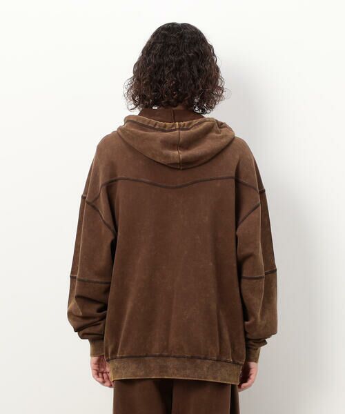 Purple&Yellow / パープルアンドイエロー パーカー | フロスト加工裏毛 パーカ | 詳細14