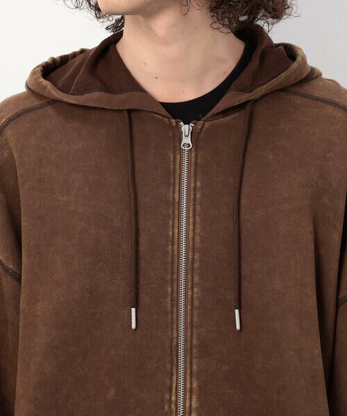 Purple&Yellow / パープルアンドイエロー パーカー | フロスト加工裏毛 パーカ | 詳細15