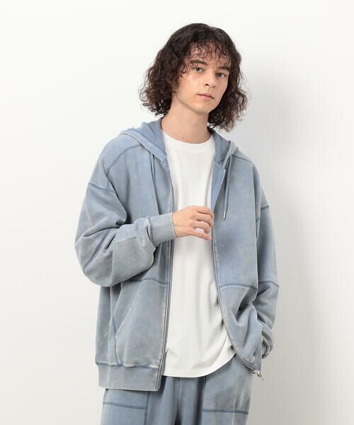 Purple&Yellow / パープルアンドイエロー パーカー | フロスト加工裏毛 パーカ | 詳細24