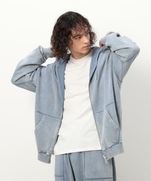 Purple&Yellow / パープルアンドイエロー パーカー | フロスト加工裏毛 パーカ | 詳細25