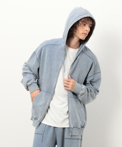 Purple&Yellow / パープルアンドイエロー パーカー | フロスト加工裏毛 パーカ | 詳細27