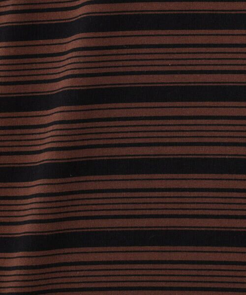 Purple&Yellow / パープルアンドイエロー Tシャツ | ランダムボーダー 長袖Tシャツ | 詳細25