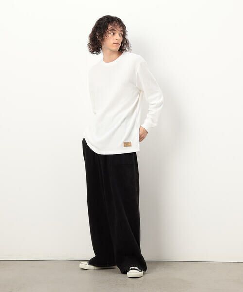 Purple&Yellow / パープルアンドイエロー Tシャツ | 裏起毛ワッフル 長袖Ｔシャツ | 詳細2