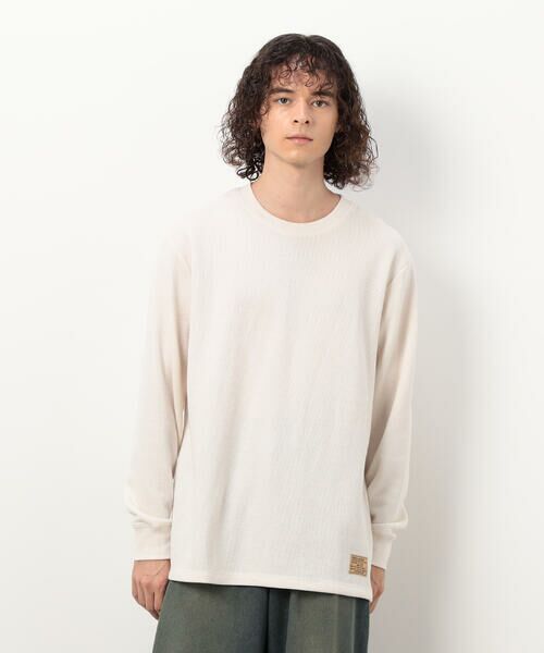 Purple&Yellow / パープルアンドイエロー Tシャツ | 裏起毛ワッフル 長袖Ｔシャツ | 詳細7