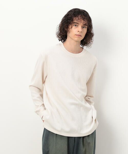 Purple&Yellow / パープルアンドイエロー Tシャツ | 裏起毛ワッフル 長袖Ｔシャツ | 詳細8