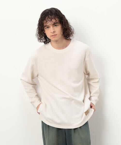 Purple&Yellow / パープルアンドイエロー Tシャツ | 裏起毛ワッフル 長袖Ｔシャツ | 詳細9