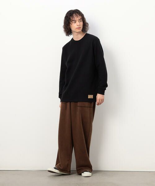 Purple&Yellow / パープルアンドイエロー Tシャツ | 裏起毛ワッフル 長袖Ｔシャツ | 詳細17