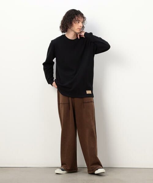 Purple&Yellow / パープルアンドイエロー Tシャツ | 裏起毛ワッフル 長袖Ｔシャツ | 詳細18