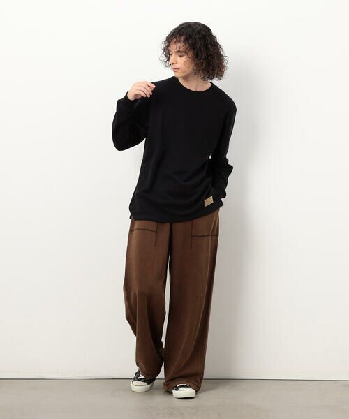 Purple&Yellow / パープルアンドイエロー Tシャツ | 裏起毛ワッフル 長袖Ｔシャツ | 詳細19