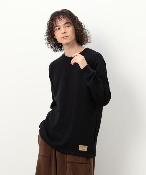 Purple&Yellow / パープルアンドイエロー Tシャツ | 裏起毛ワッフル 長袖Ｔシャツ | 詳細23