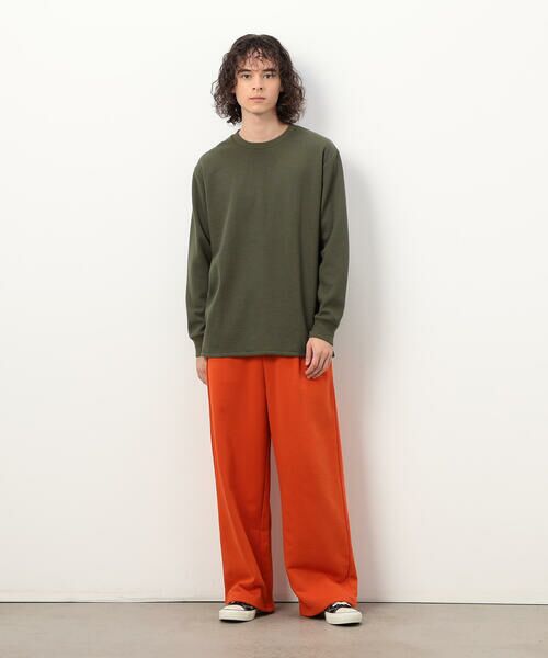 Purple&Yellow / パープルアンドイエロー Tシャツ | 裏起毛ワッフル 長袖Ｔシャツ | 詳細25